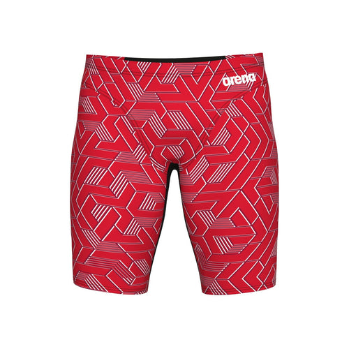 Arena Mens Escape Swim Jammer - Black/Team Red-Training Jammers-Arena-SwimPath