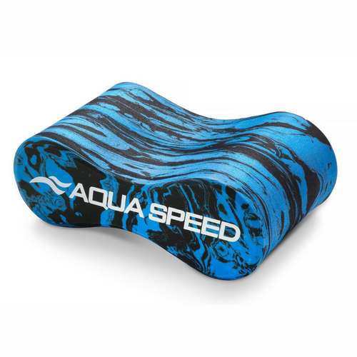 Aqua Speed Adult Pull Buoy - Blue/Black Marble