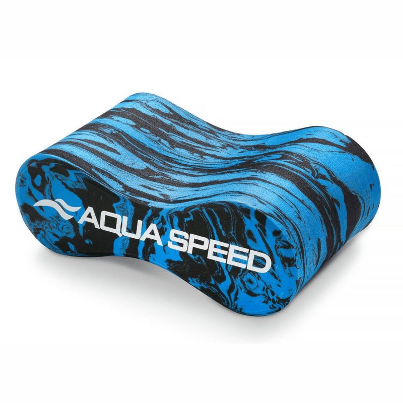 Aqua Speed Adult Pull Buoy - Blue/Black Marble-Pull Buoy-Aqua Speed-SwimPath