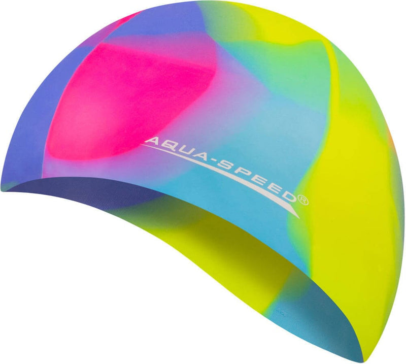 Aqua Speed Bunt Swimming Cap - Neon Multi Colour-Swimming Caps-Aqua Speed-Multi-SwimPath