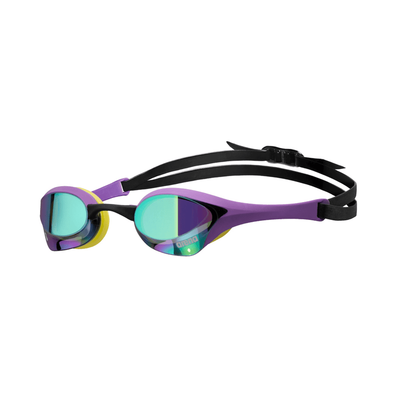 Arena Cobra Ultra Swipe Mirror Goggles - Emerald/Plum/Cyber Lime-Goggles-Arena-SwimPath