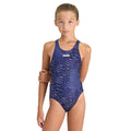 Arena Girl's Kikko Swim Tech Back Swimsuit - Navy/Multi-Swimsuit-Arena-SwimPath