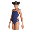 Arena Girls Team Swimsuit Challenge Solid - Navy/White-Swimsuit-Arena-SwimPath