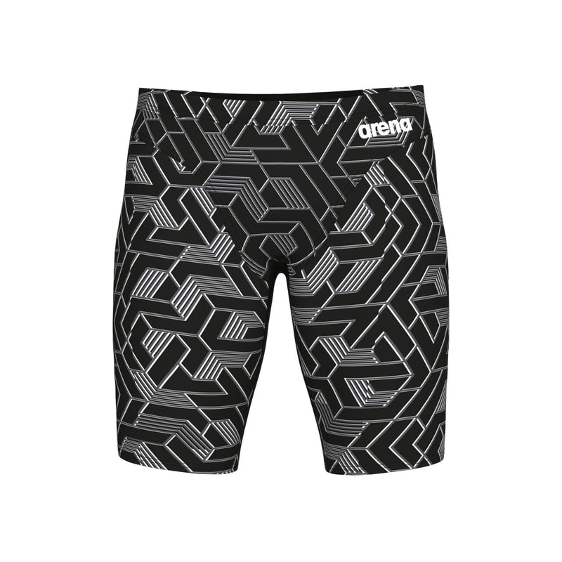 Arena Mens Escape Swim Jammer - Black/Team Black-Training Jammers-Arena-SwimPath