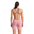 Arena Powerskin Carbon Air 2 Open Back Women's Kneeskin - Limited Edition Leopard Geranium-Kneeskin-Arena-SwimPath