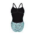 Arena Womens Escape Challenge Back Swimsuit - Black/Water Blue/Multi-Swimsuit-Arena-SwimPath