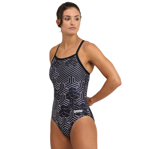 Arena Womens Kikko Pro Lightdrop Back Swimsuit - Black/Multi-Swimsuit-Arena-SwimPath