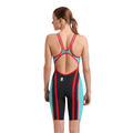 Arena Women's Powerskin Carbon Core FX Open Back Kneeskin - Turquoise / Metallic-Kneeskin-Arena-SwimPath