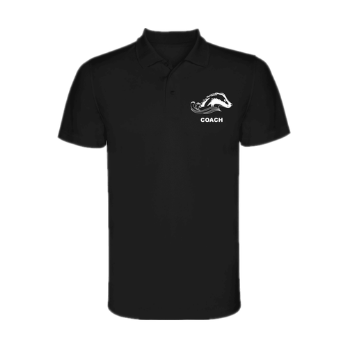 Bromley Swimming Club Coach Cotton Polo Shirt - Black-Team Kit-Bromley Swimming Club-SwimPath