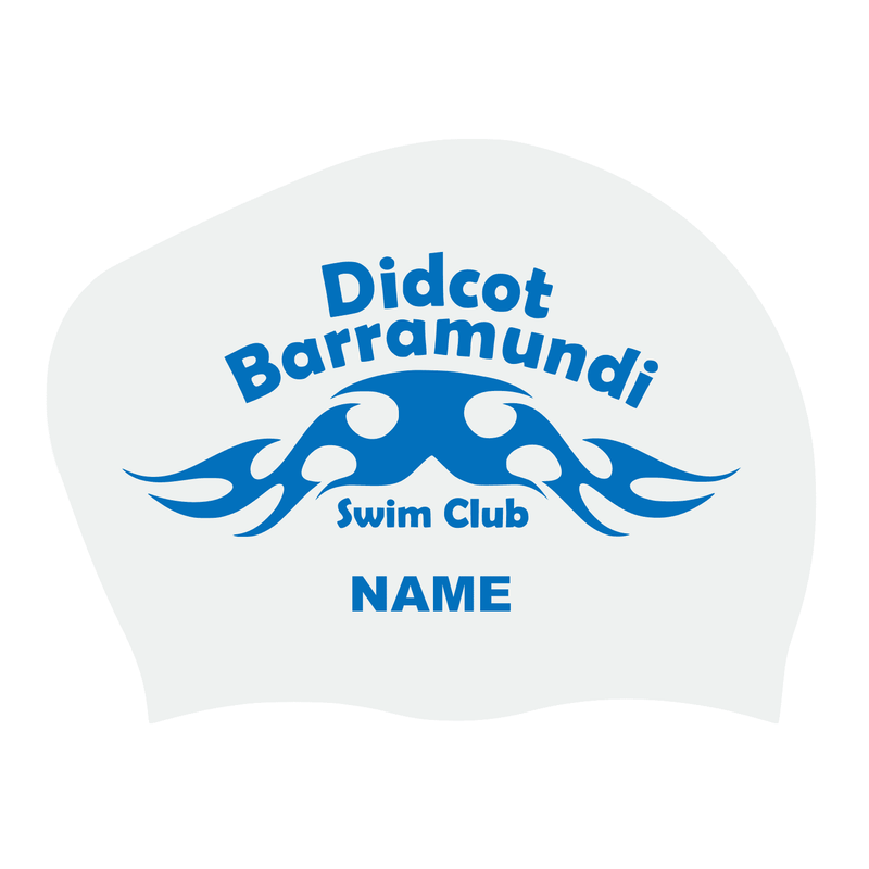 Didcot Barramundi Swim Club Long Hair Silicone Suede Swimming Cap - Named-Team Kit-Didcot Barramundi-SwimPath