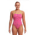 Funkita Packed Pink Tie Me Tight Ladies Swimsuit-Swimsuit-Funkita-SwimPath