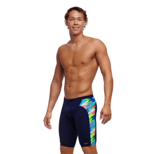 Funky Trunks Streaky Strokes Mens Training Jammer-Training Jammers-Funky Trunks-SwimPath