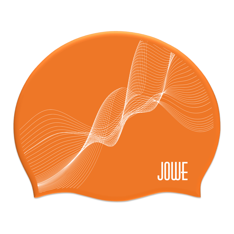 Jowe Wireframe Silicone Suede Swimming Cap - Orange-Swimming Caps-Jowe-SwimPath