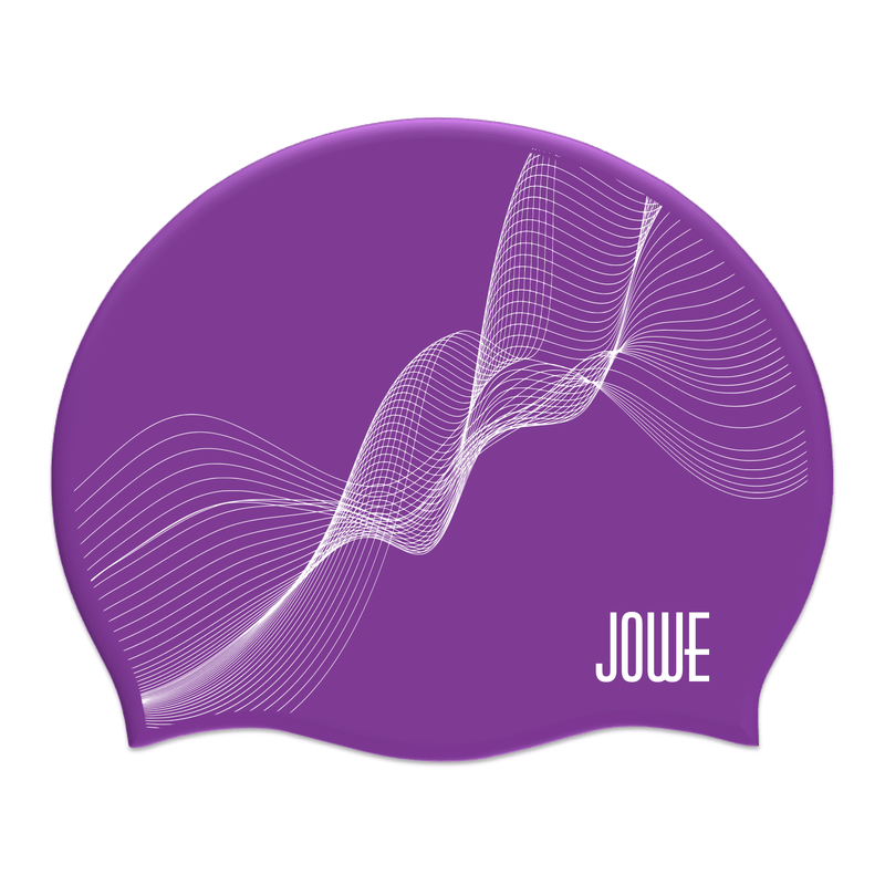 Jowe Wireframe Silicone Suede Swimming Cap - Violet-Swimming Caps-Jowe-SwimPath