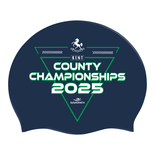 Kent County ASA County Championships 2025 Silicone Swimming Cap - Dark Navy-Event-Kent-SwimPath