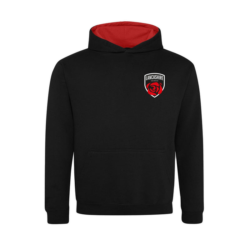 Lancashire County ASA County Championships 2024 Hoodie - Jet Black/Fire Red-Event-Lancashire-9-11-SwimPath