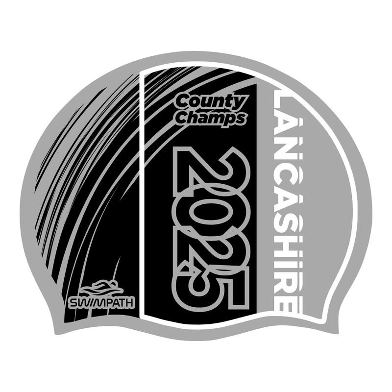 Lancashire County ASA County Championships 2025 Silicone Suede Swimming Cap - Silver-Event-Lancashire-SwimPath