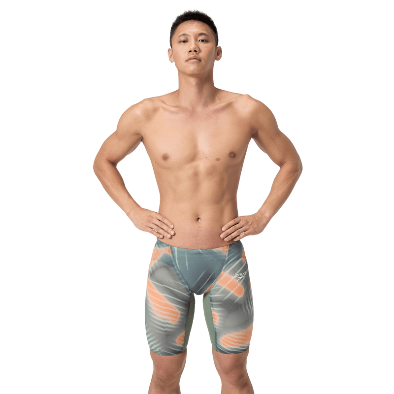 Speedo Fastskin LZR Pure Valor 2.0 Mens Jammers - Country Green/Nectarine-Jammers-Speedo-SwimPath