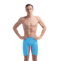 Speedo Fastskin LZR Pure Valor 2.0 Mens Jammers - Picton Blue / Flame Red-Jammers-Speedo-SwimPath