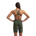 Speedo Fastskin LZR Pure Valor 2.0 Openback Womens Kneeskin - Country Green-Kneeskin-Speedo-SwimPath