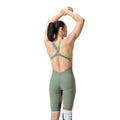 Speedo Fastskin LZR Pure Valor 2.0 Openback Womens Kneeskin - Country Green/Nectarine-Kneeskin-Speedo-SwimPath