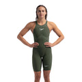 Speedo Fastskin LZR Pure Valor 2.0 Openback Womens Kneeskin - Country Green-Kneeskin-Speedo-SwimPath