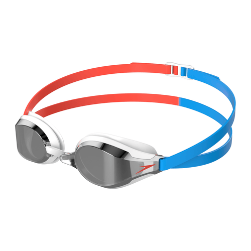 Speedo Fastskin Speedsocket 2 Mirror Goggles - Red / Blue-Goggles-Speedo-SwimPath