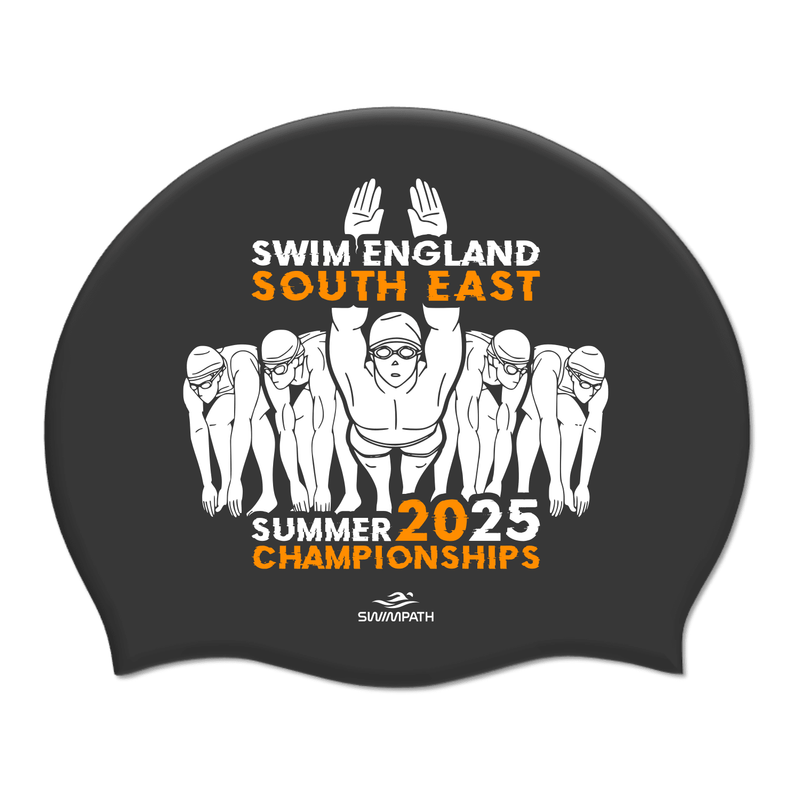 Swim England South East Summer Championships 2025 Silicone Suede Swimming Cap - Black-Event-Swim England South East-SwimPath