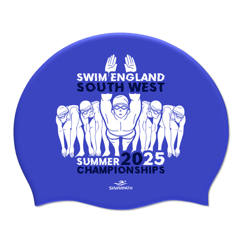 Swim England South West Summer Championships 2025 Silicone Suede Swimming Cap - Royal Blue-Event-Swim England South West-SwimPath