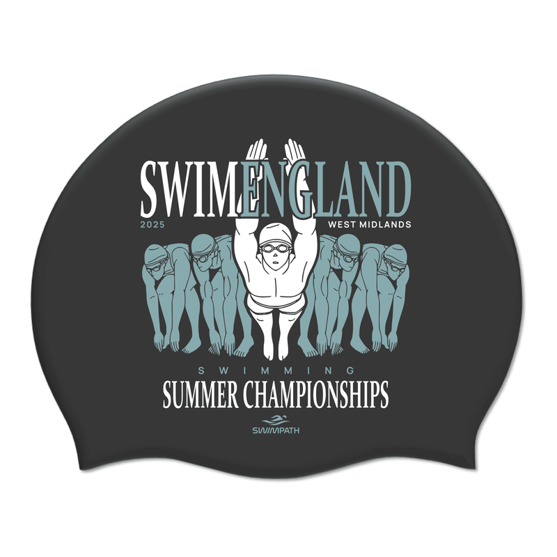 Swim England West Midlands Summer Championships 2025 Silicone Suede Swimming Cap - Black-Event-Swim England West Midlands-SwimPath