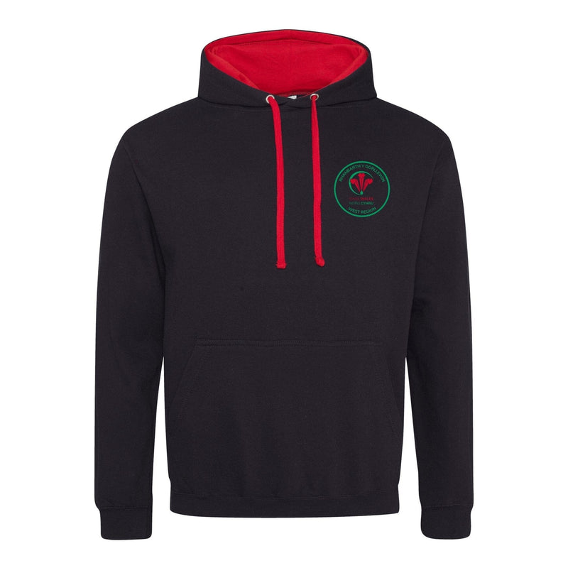 Swim Wales West Regional Racing Series 2025 Hoodie - Jet Black/Fire Red-Event-Swim Wales-SwimPath