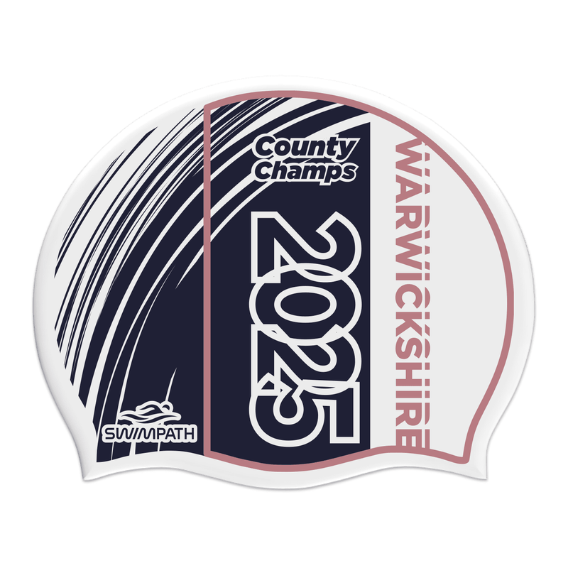 Warwickshire County Championships 2025 Silicone Suede Swimming Cap - White-Event-Warwickshire-SwimPath