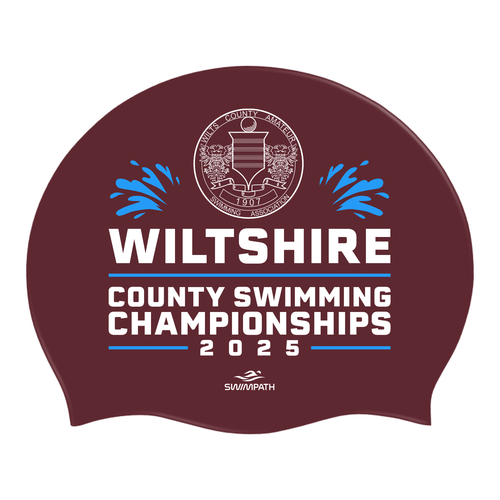 Wiltshire County ASA County Championships 2025 Silicone Swimming Cap - Burgundy-Event-Wiltshire-SwimPath