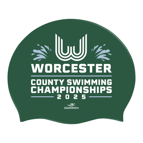 Worcester County ASA County Championships 2025 Silicone Swimming Cap - Dark Green-Event-Worcester-SwimPath