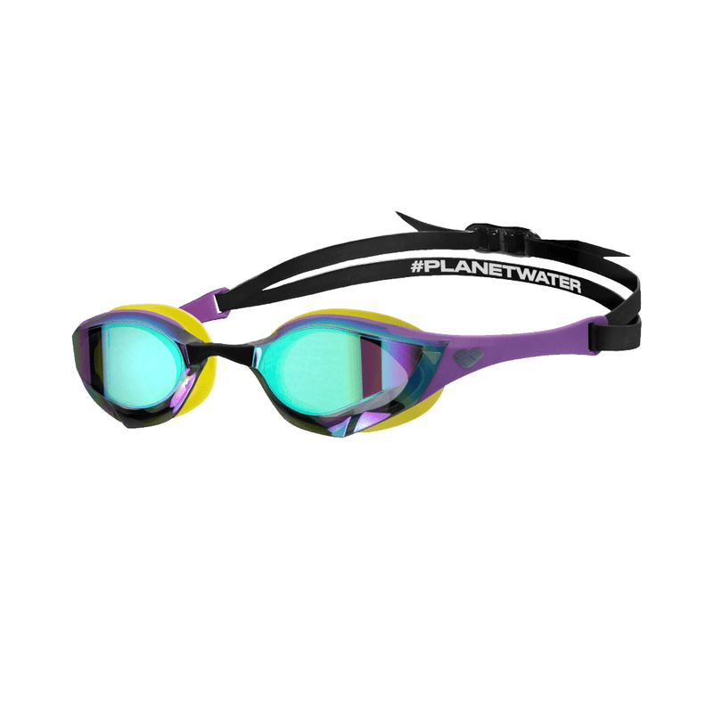 arena Cobra Edge Swipe Mirror Goggles - Emerald/Plum/Cyber Lime-Goggles-Arena-SwimPath