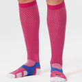 2XU Elite Lite X:Lock Compression Socks-Compression-2XU-Pink/Blue/White-XS-SwimPath