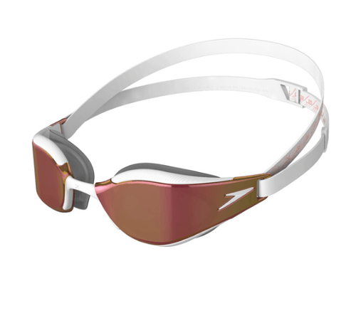 Speedo Hyper Elite Mirror Goggles - White/Gold-Goggles-Speedo-SwimPath