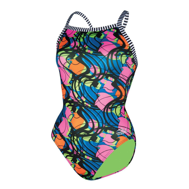 Uglies Womens Party Gras V-2 Back One Piece-Swimsuit-Uglies-SwimPath